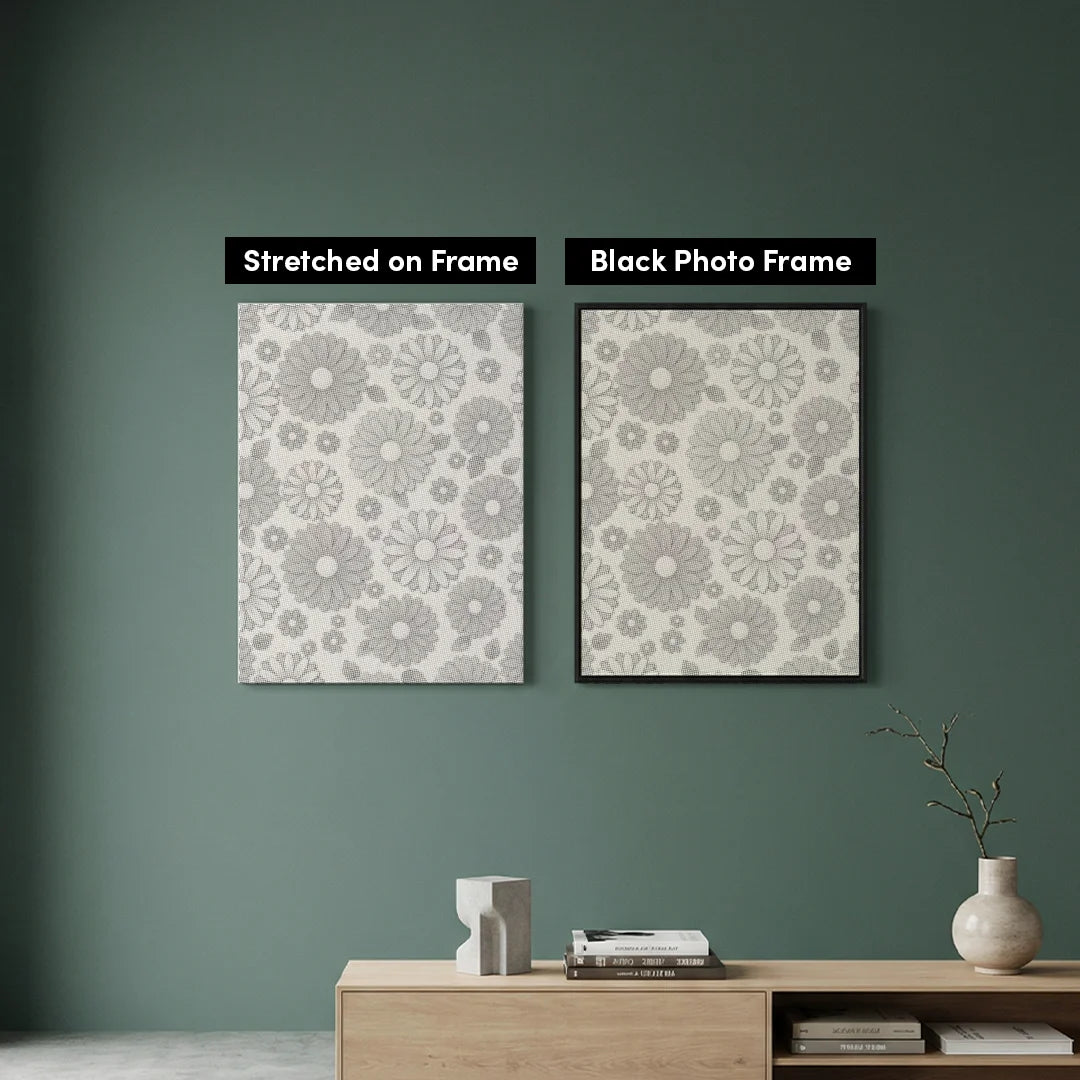 Peinture à pois de fleurs minimalistes