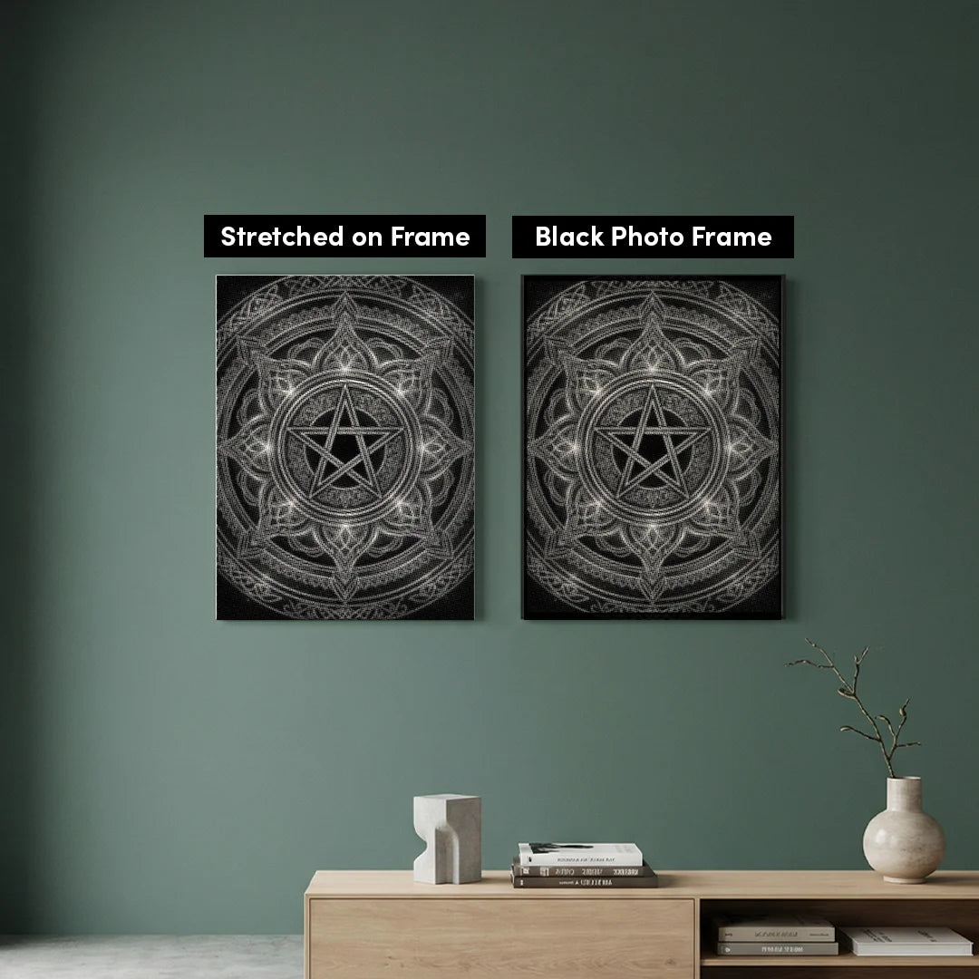 Peinture de points d’étoile de mandala