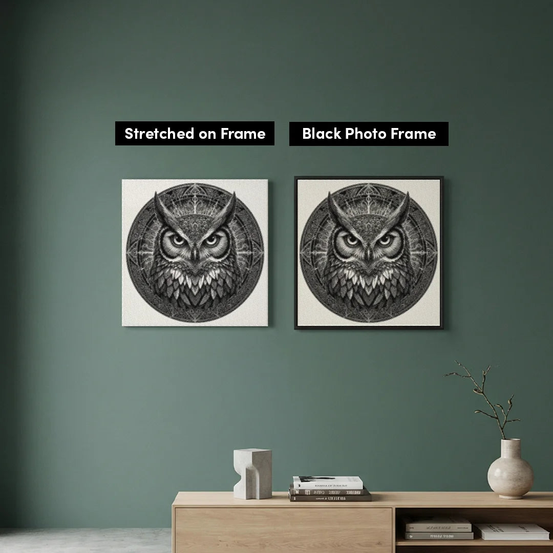 Peinture à points de mandala hibou