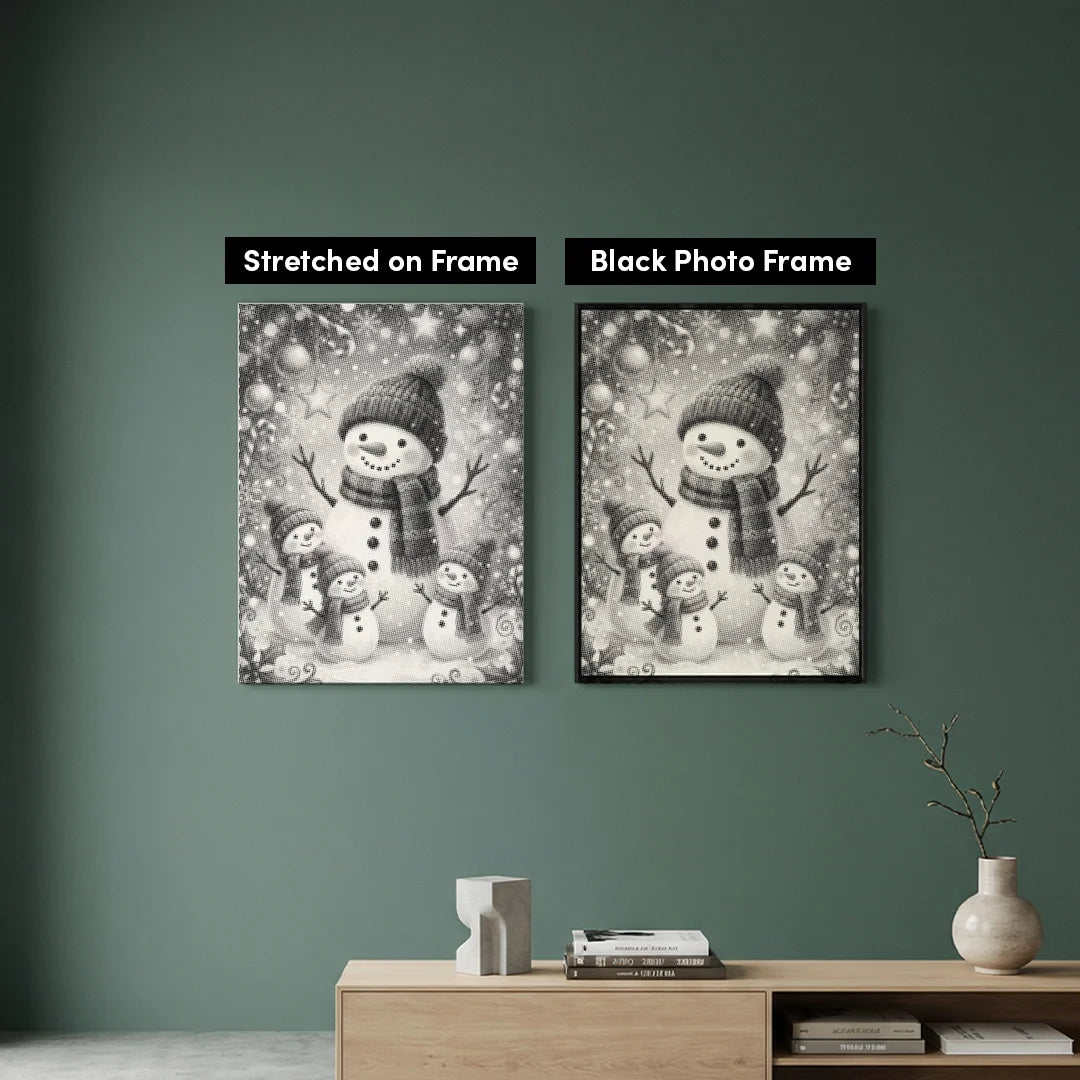 Peinture à points amis des neiges