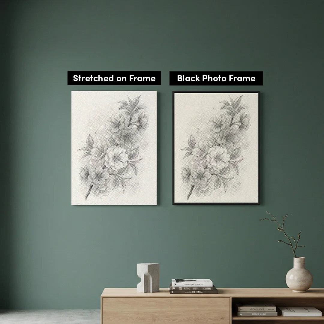 Peinture de points de fleurs de luxe