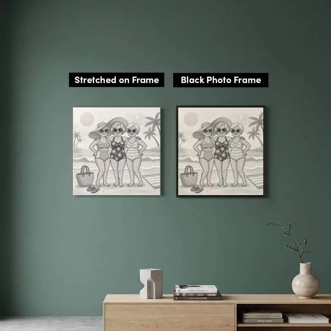 Peinture à points de vieilles dames