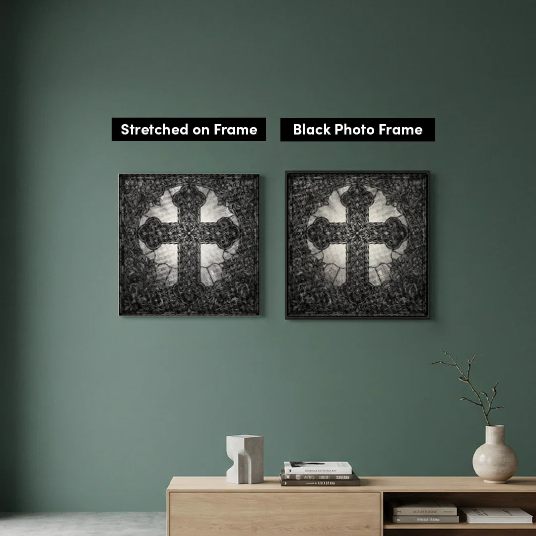 Peinture à points de croix en vitrail