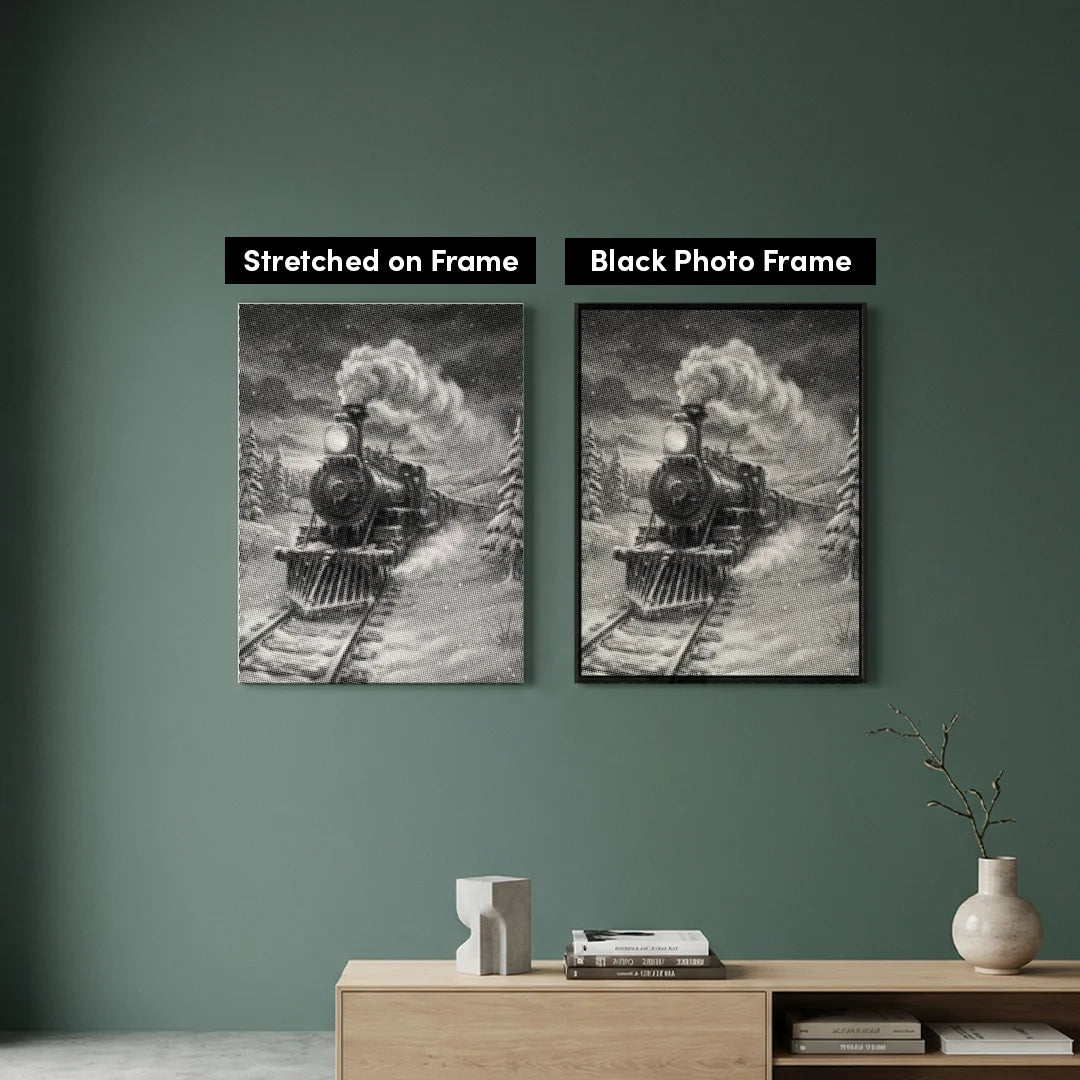 Peinture à points Polar Express