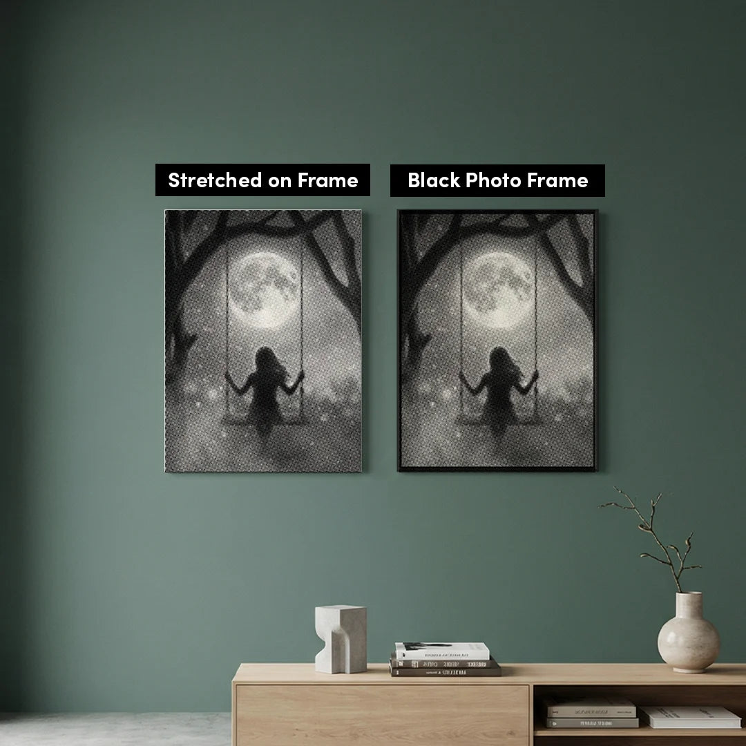 Peinture à points oscillants au clair de lune