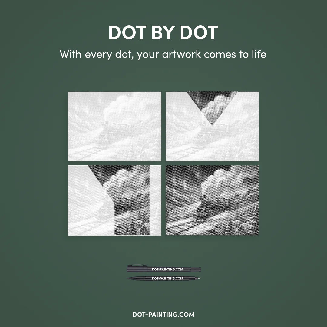 Peinture à 2 points Polar Express