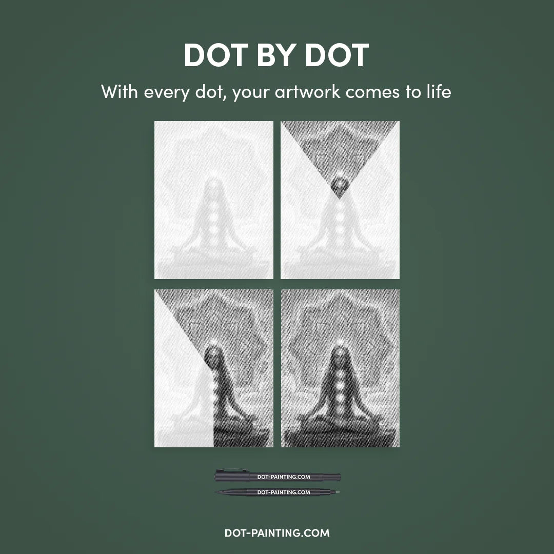 Peinture à points de mandala de yoga