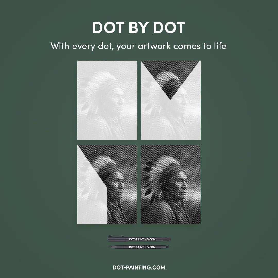 Peinture à pois indienne