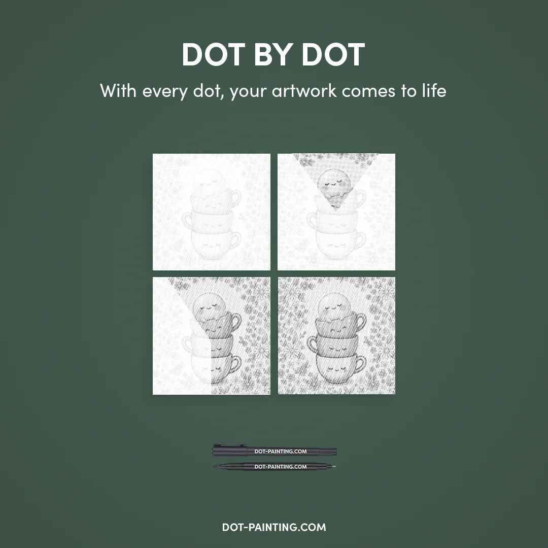 Peinture à points Happy Cups