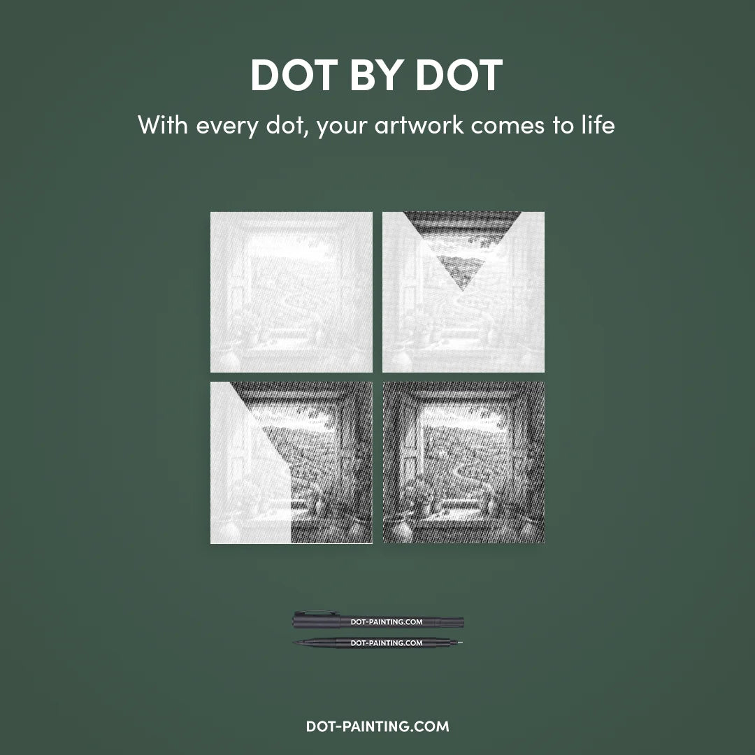 Voir à travers les volets Peinture par points