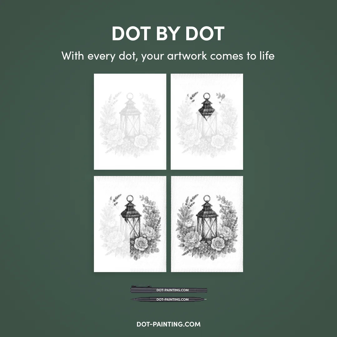 Peinture à points de lanterne