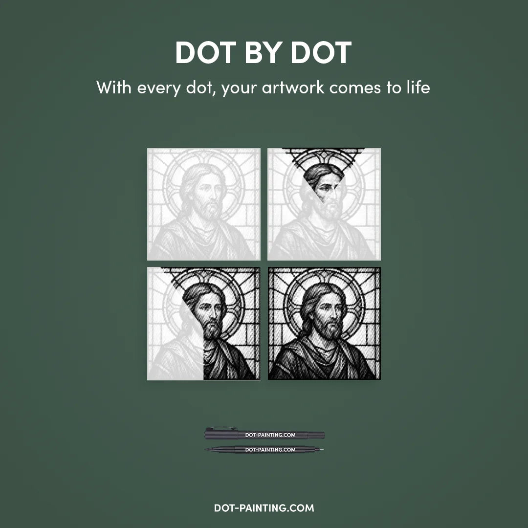 Peinture à points de Jésus