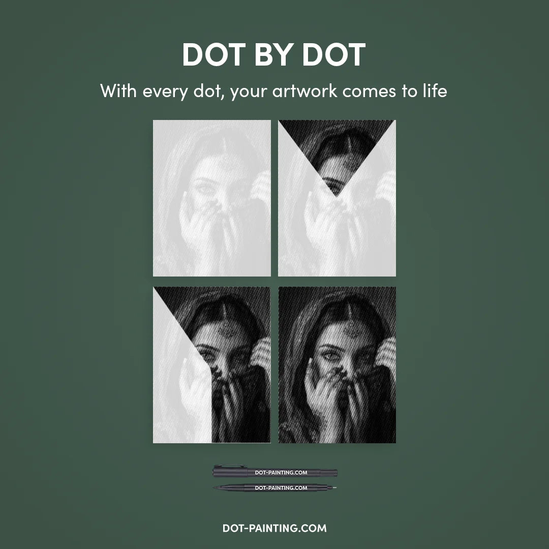 Belle peinture à pois indienne