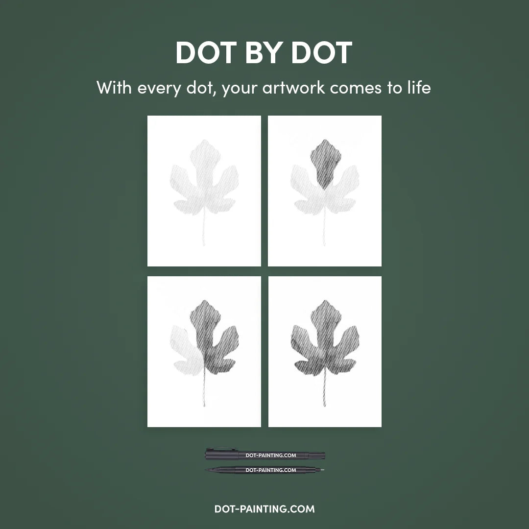 Peinture à points de feuille de figuier