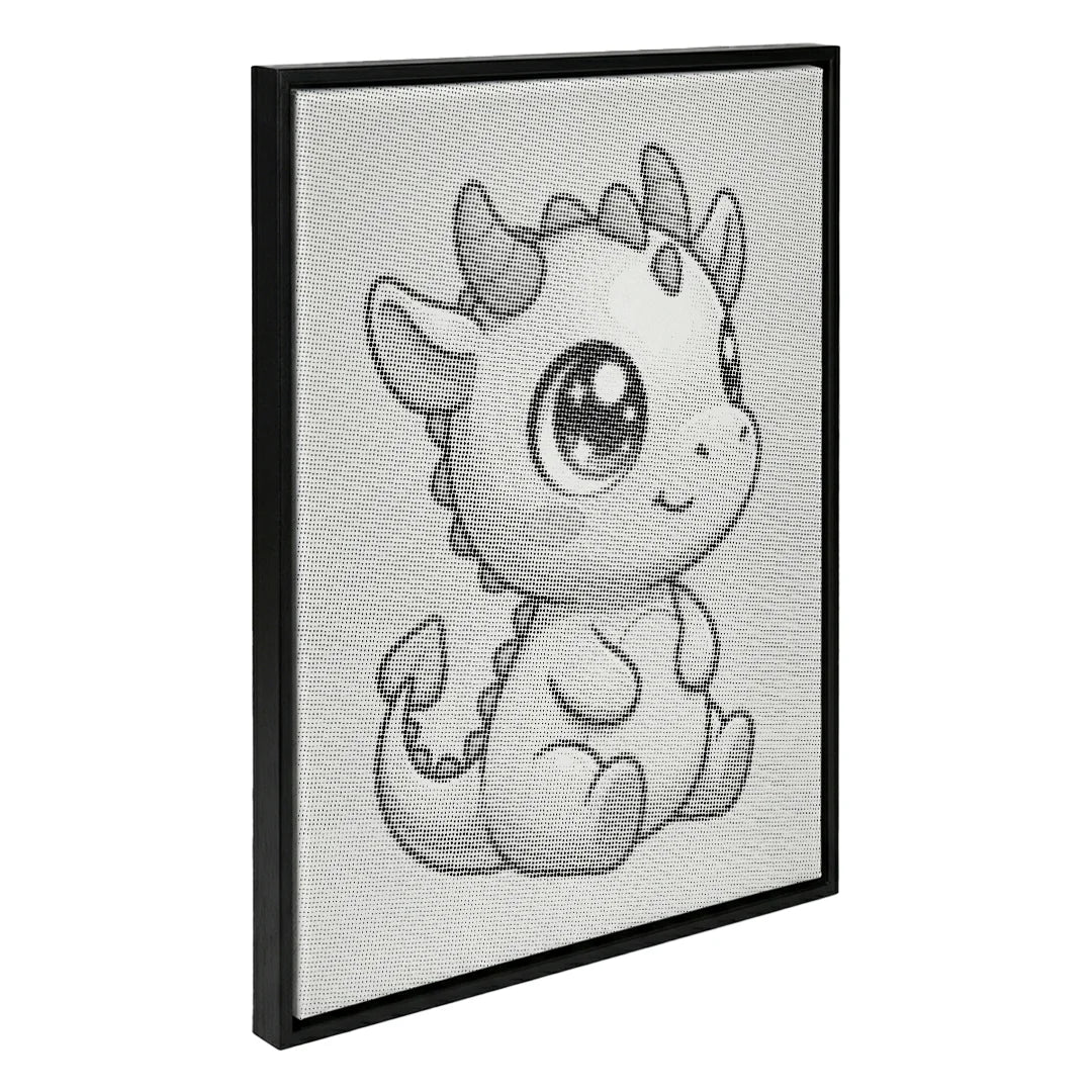 Peinture à pois bébé dragon
