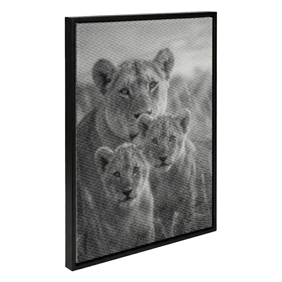 Peinture à points de la famille Lion