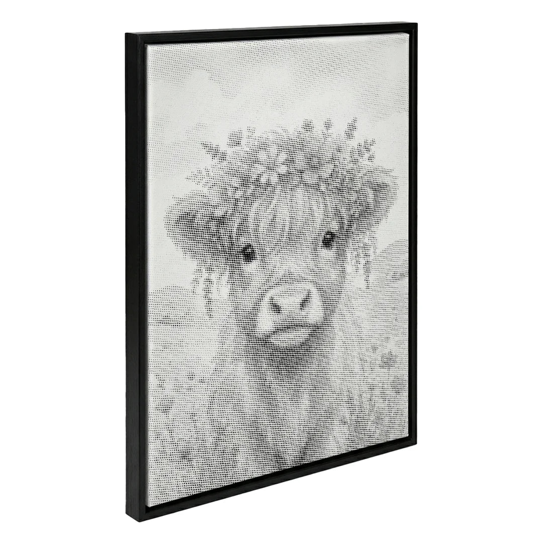 Vache avec peinture à pois de fleurs
