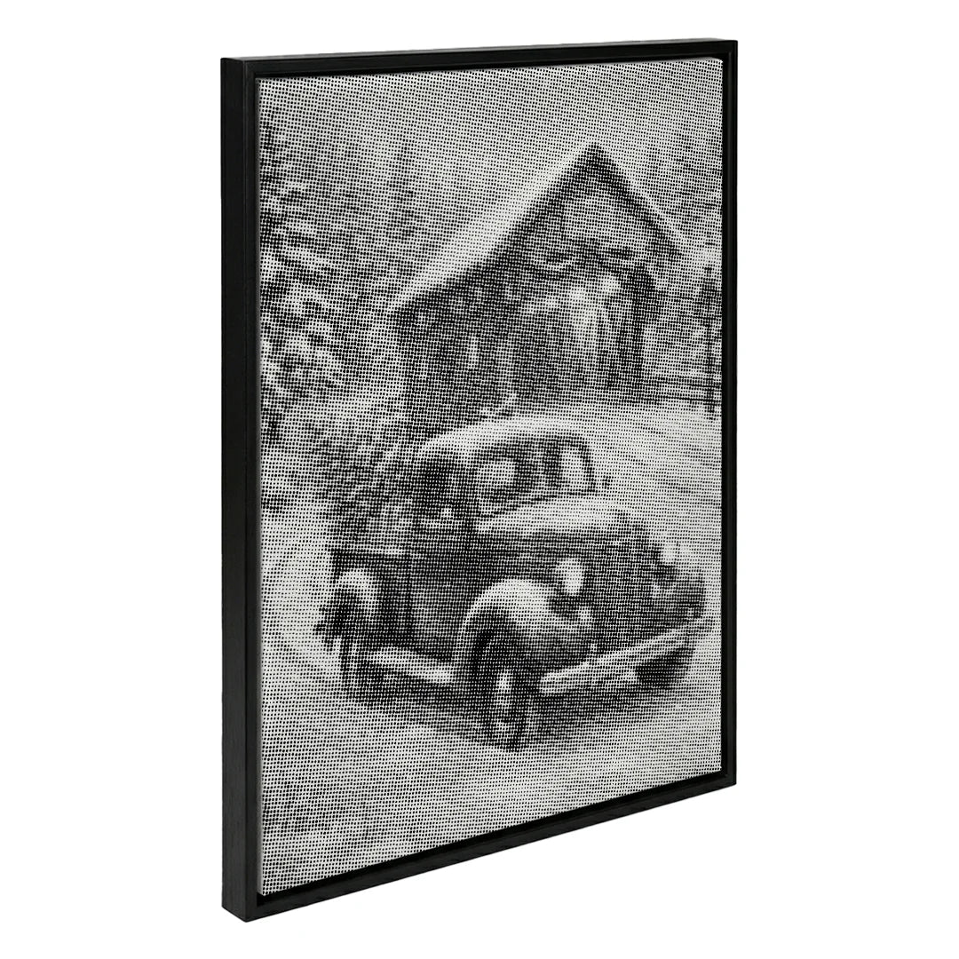 Peinture à points de voiture du Père Noël