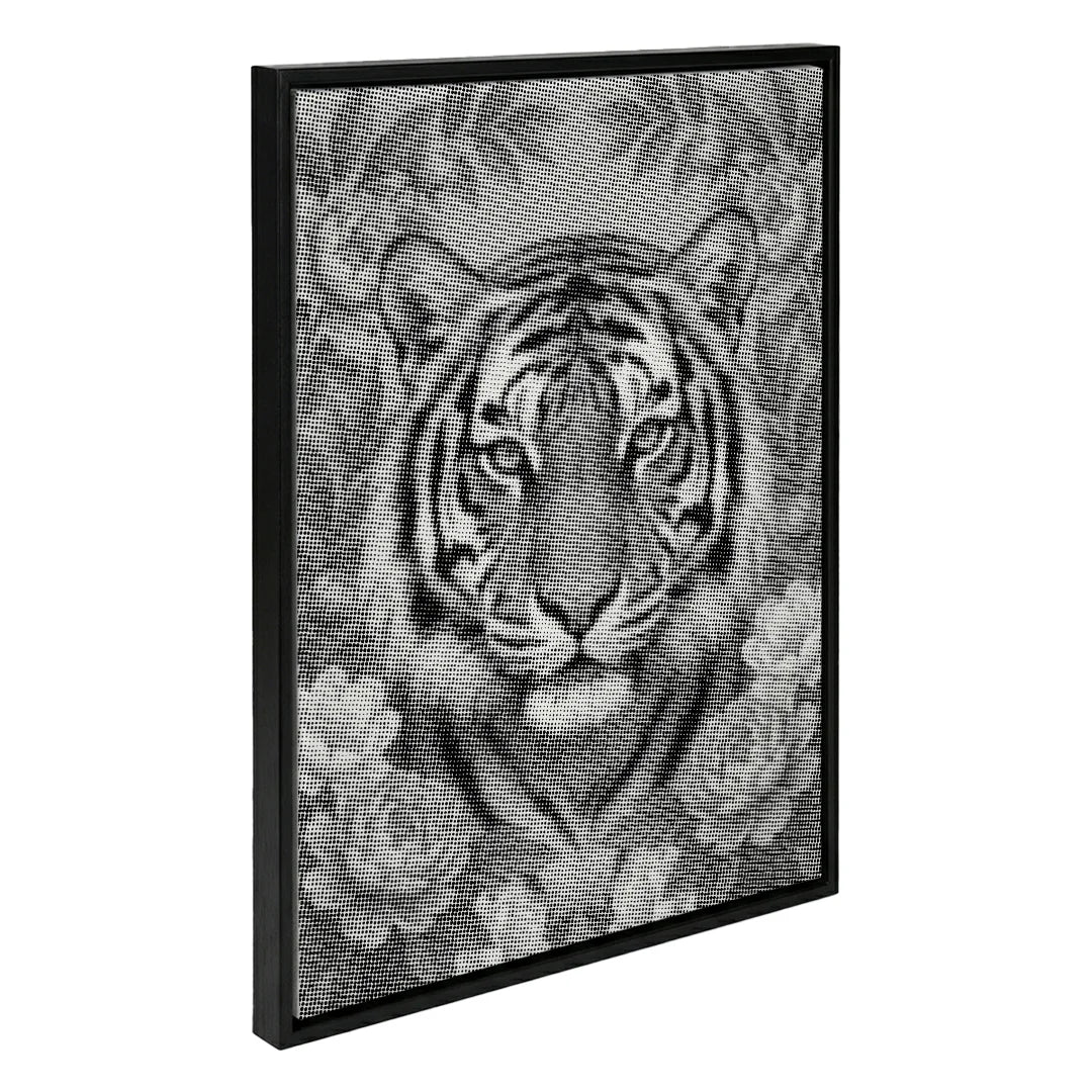 Peinture à pois de tigre sur des fleurs