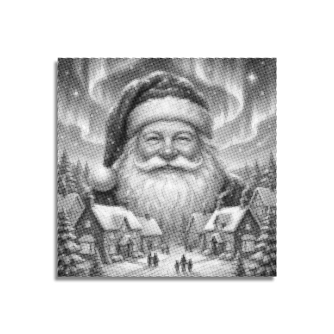 Peinture à points du village de Noël