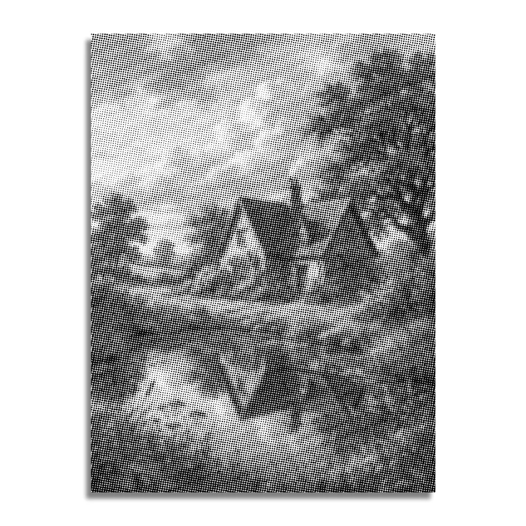 Maison sur la peinture à points Heath