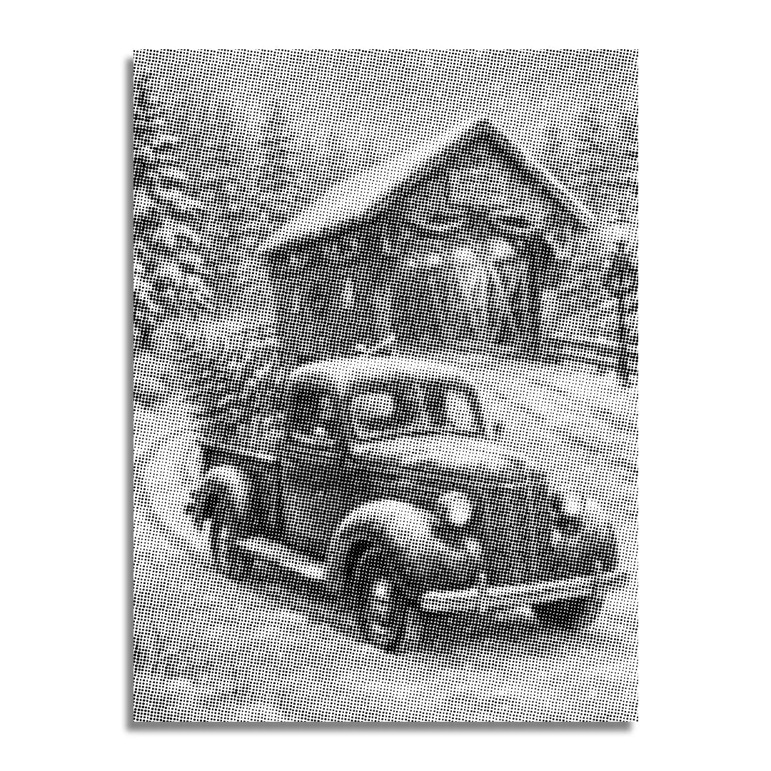 Peinture à points de voiture du Père Noël