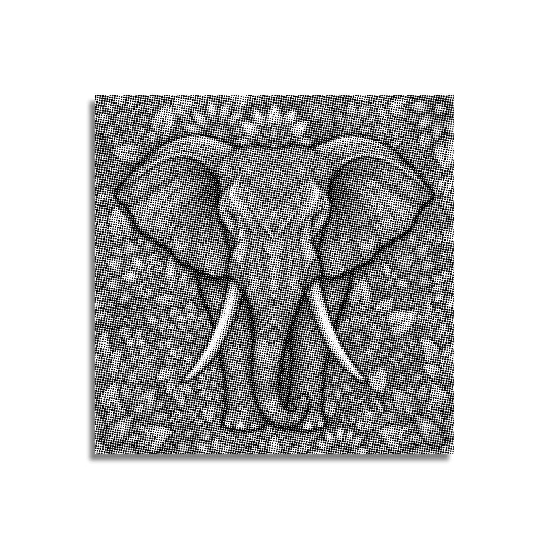 Peinture florale à pois d’éléphant