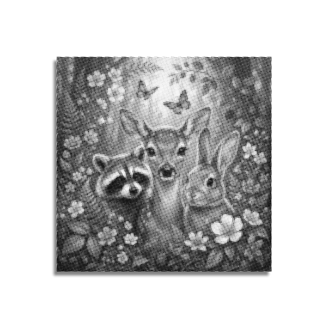 Peinture à points d’animaux heureux