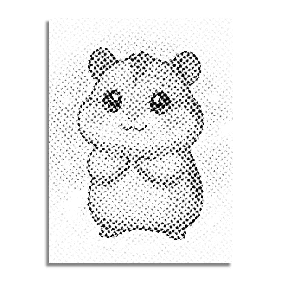 Peinture à points de hamster