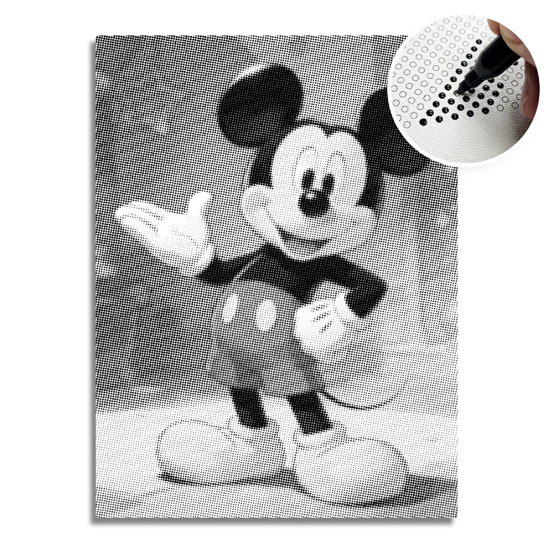 Dot Painting Mickey Mouse