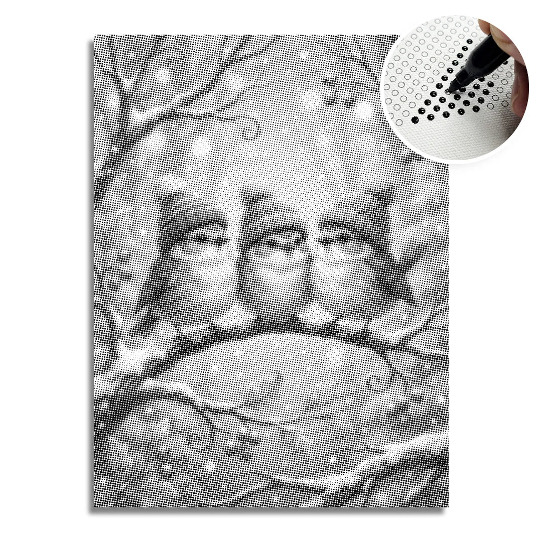 Peinture à pois oiseaux avec chapeaux