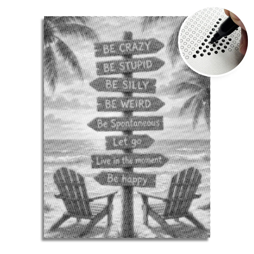 Peinture à points de panneaux de plage