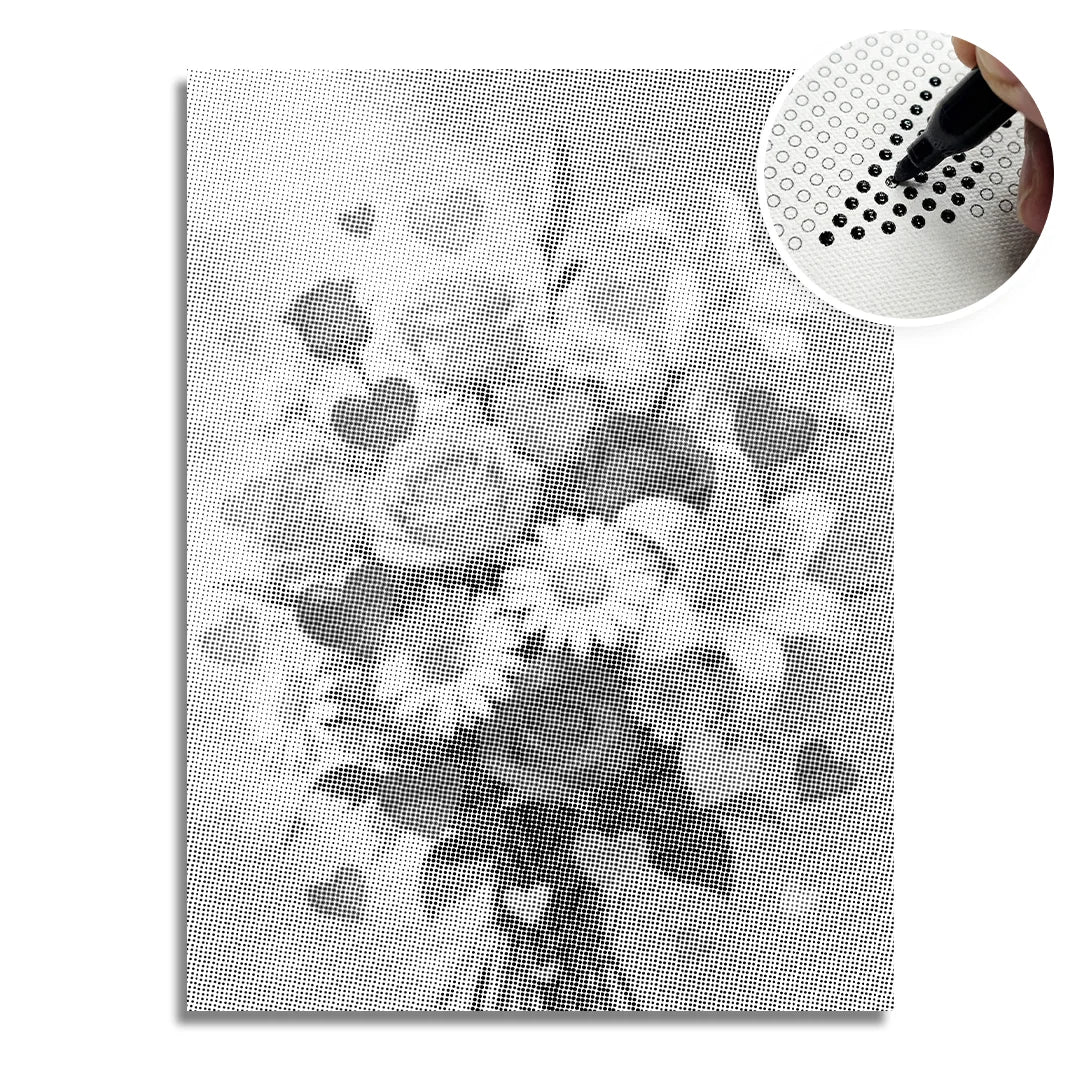 Dot Painting Cœurs et Fleurs