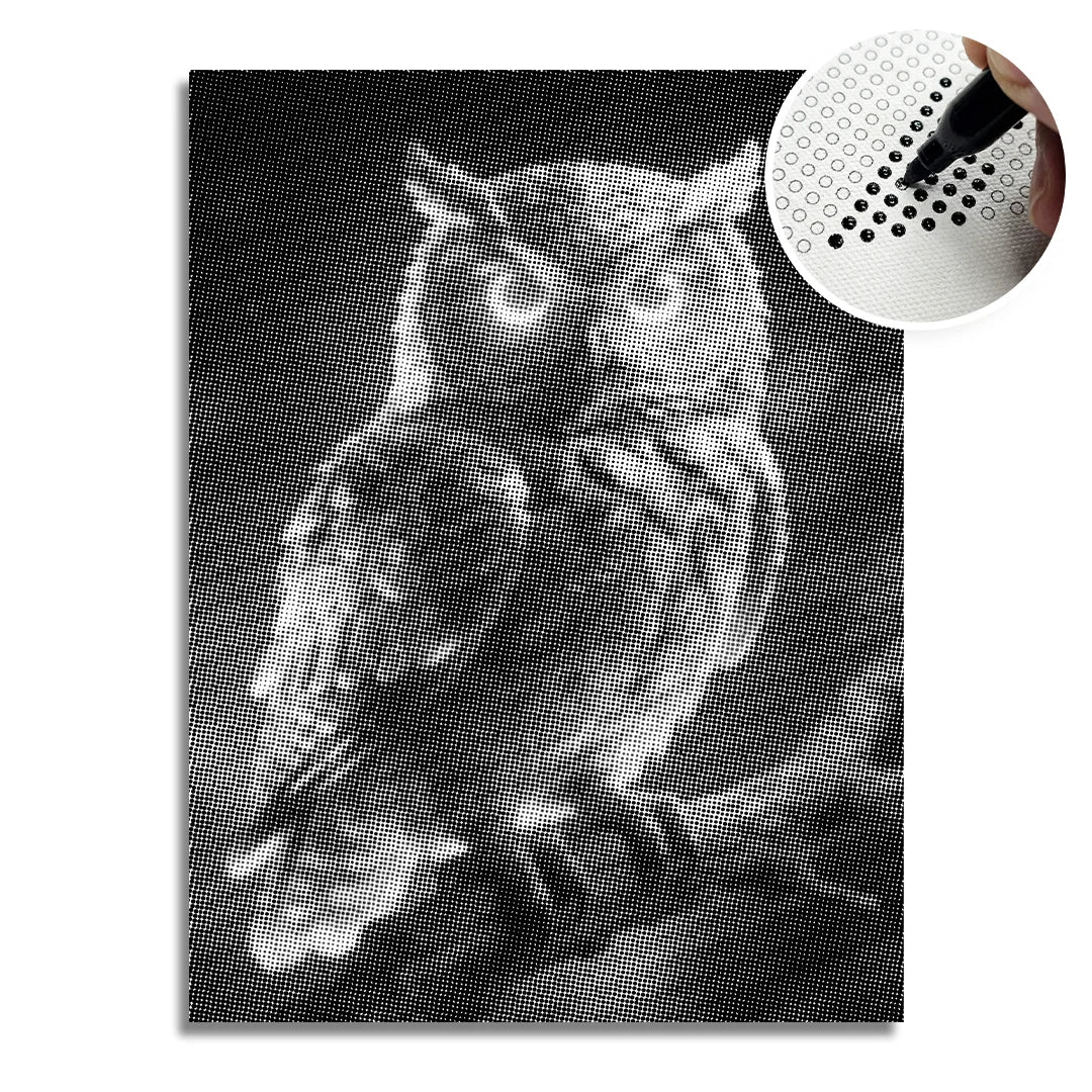 Dot Painting Hibou 2