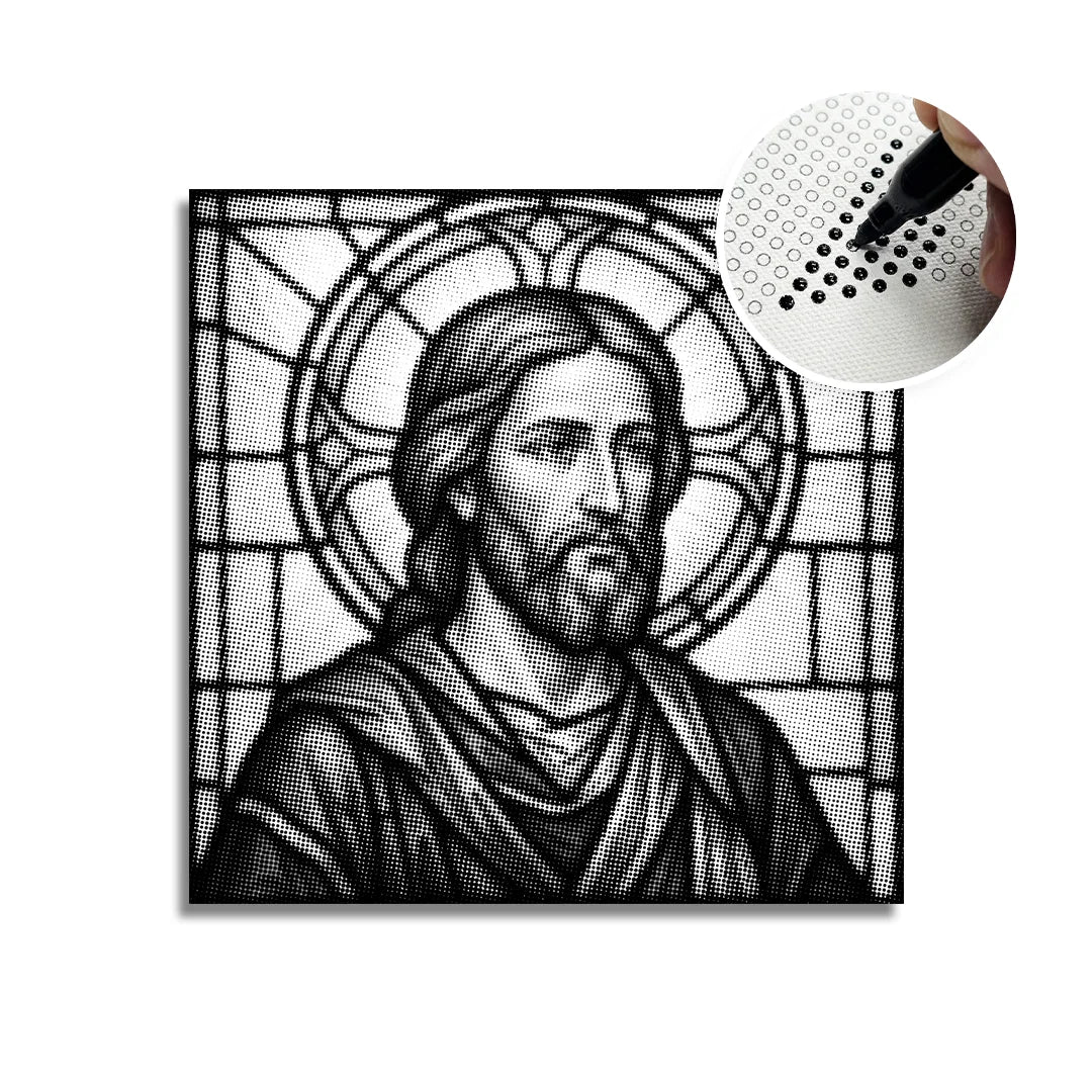 Peinture à points de Jésus
