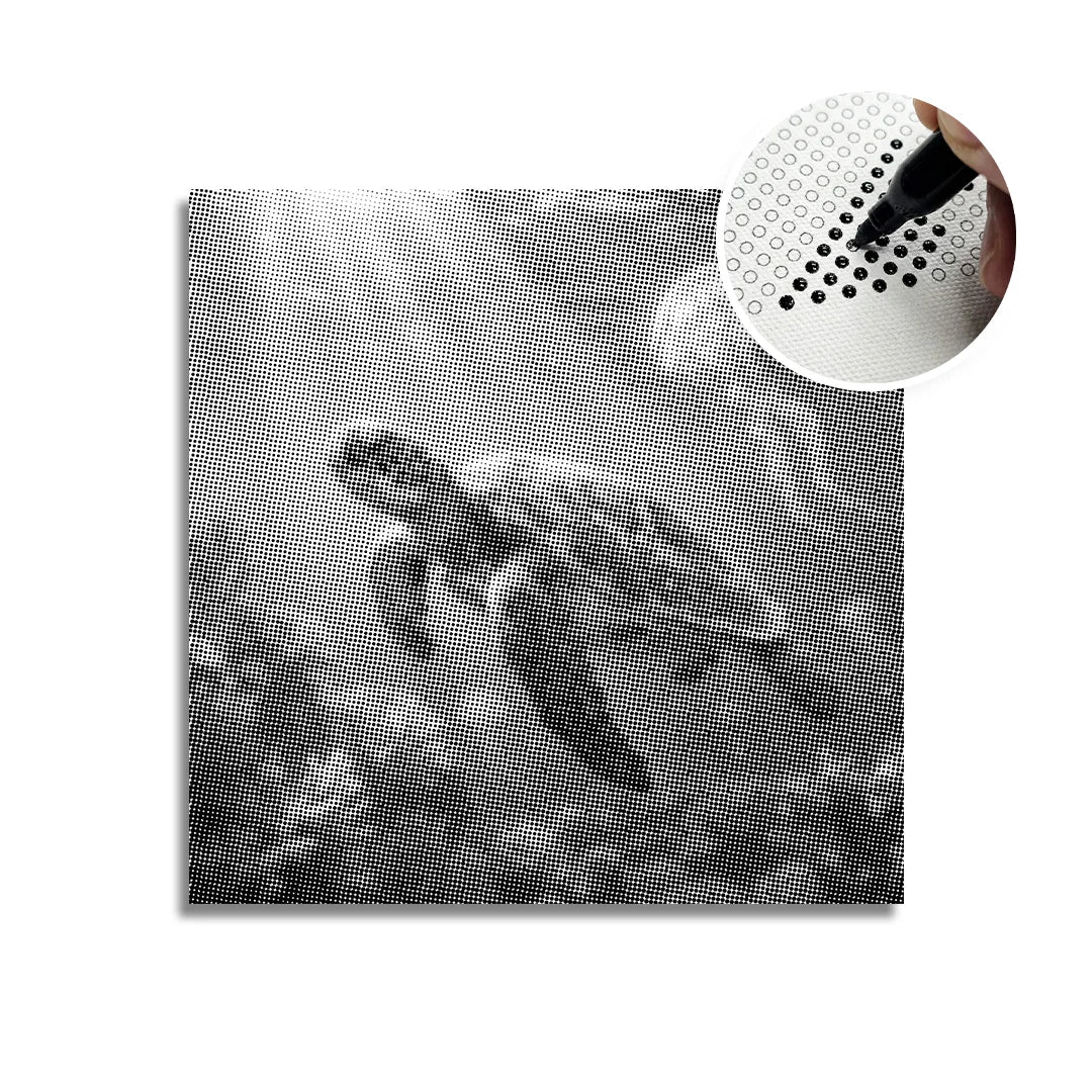 Peinture à points sur la vie marine