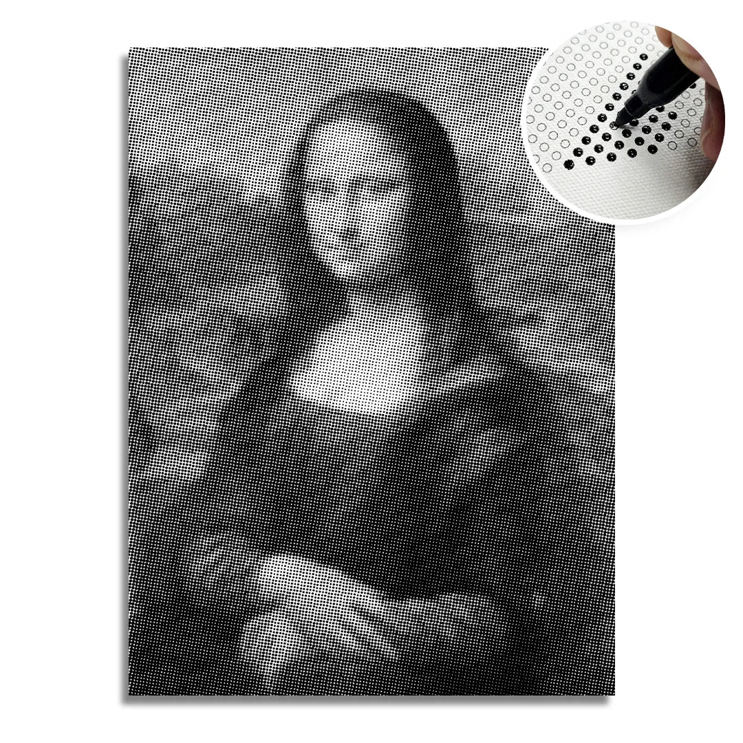 Peinture à pois Mona Lisa