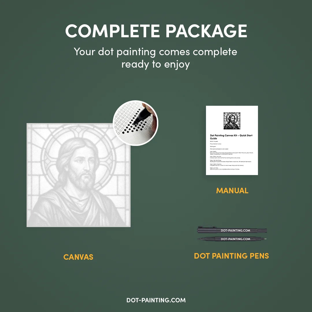 Peinture à points de Jésus