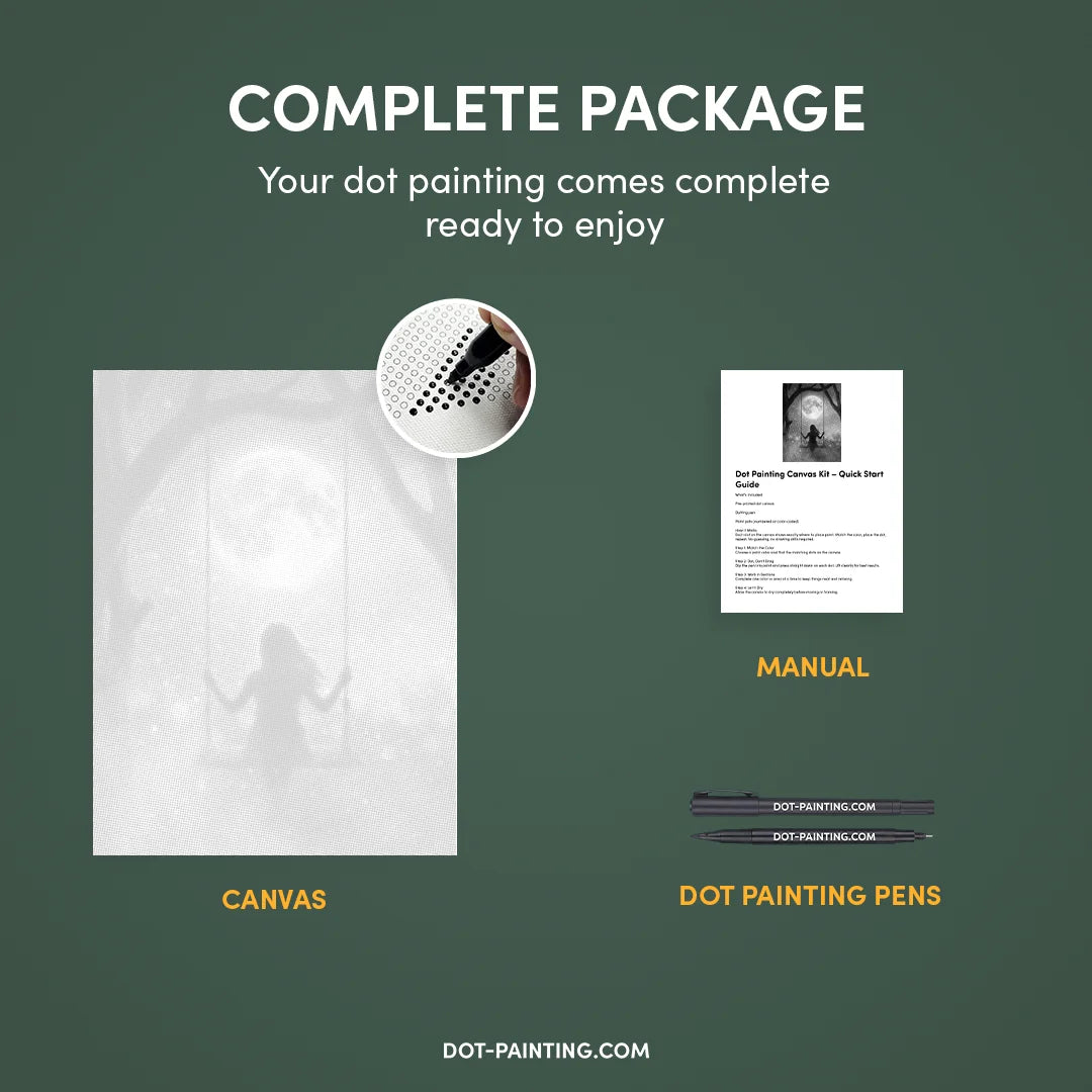 Peinture à points oscillants au clair de lune