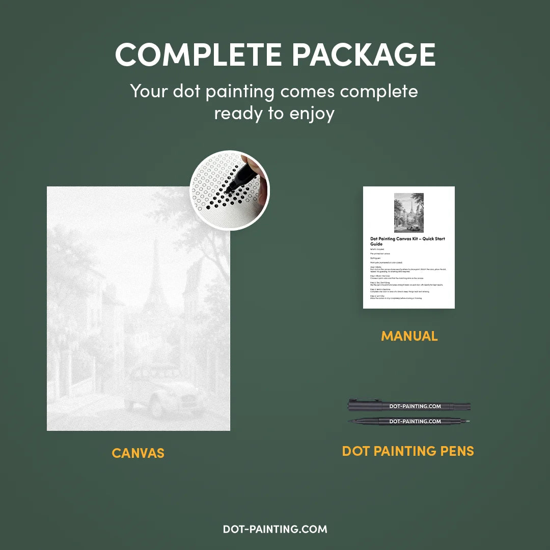 Vieille Coccinelle à Paris Dot Painting