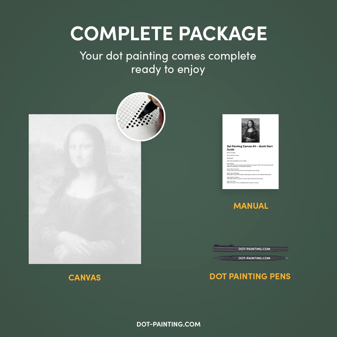 Peinture à pois Mona Lisa