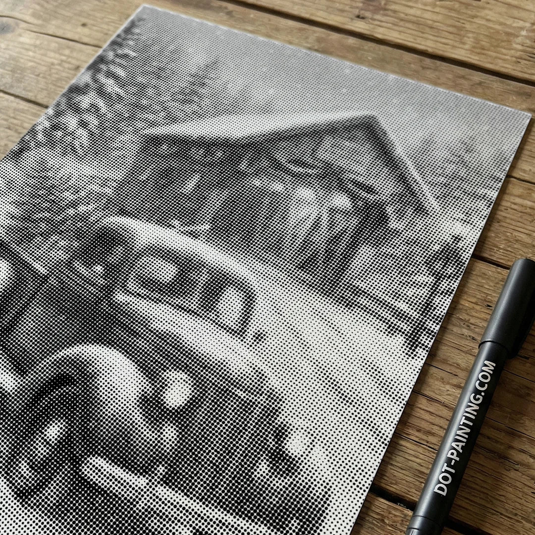 Peinture à points de voiture du Père Noël