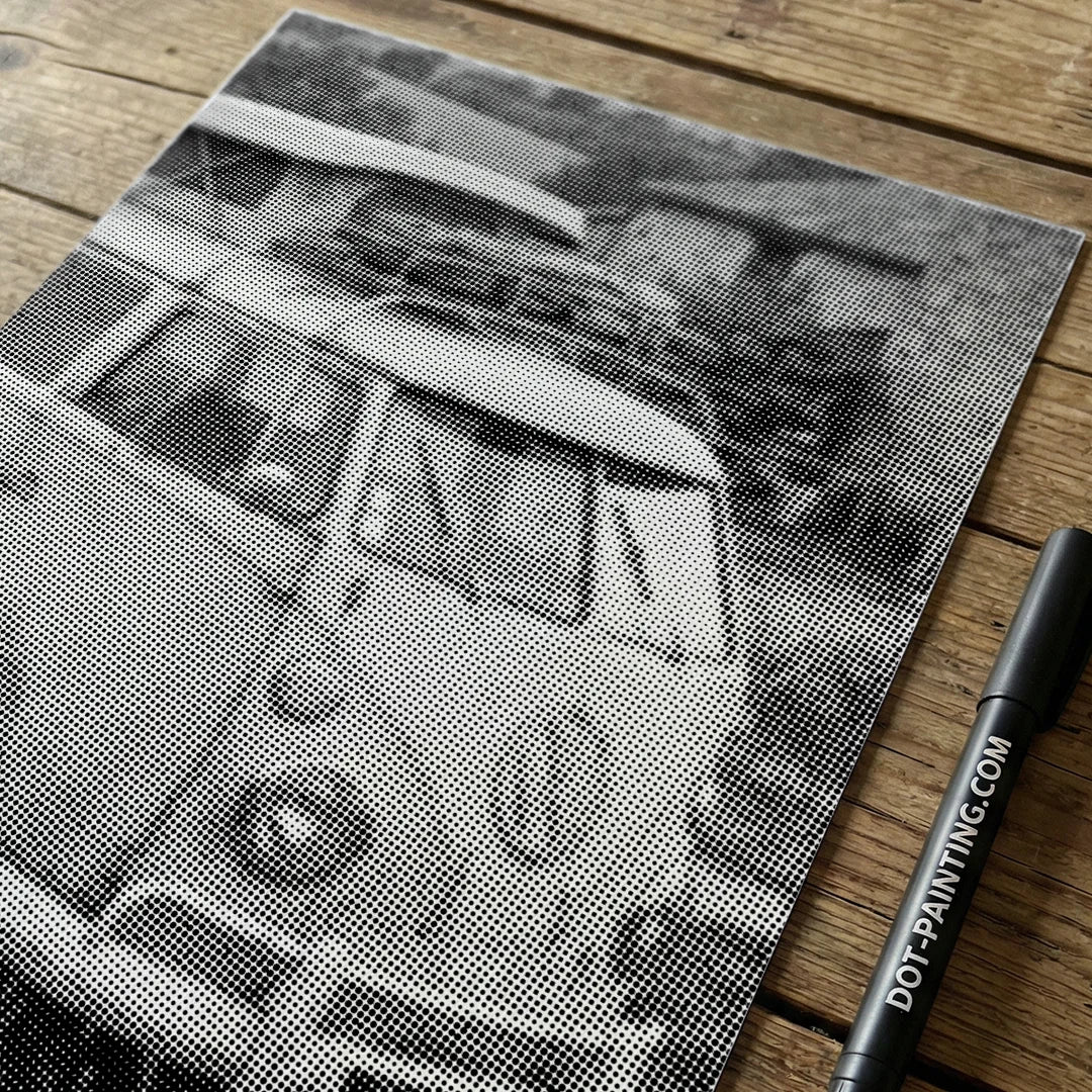 Dot Painting Oude VW-bus