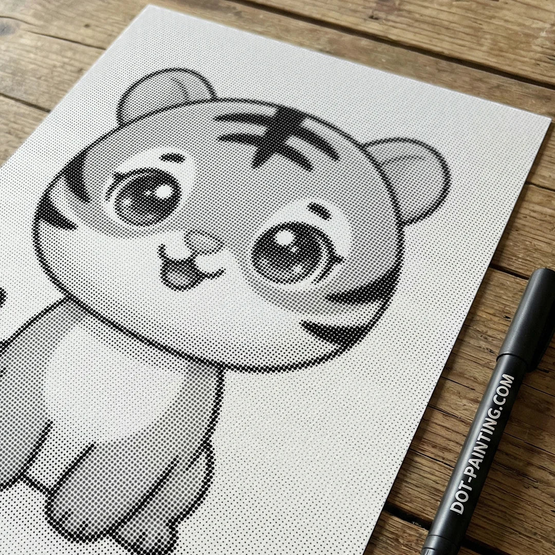 Peinture à petits points de tigre
