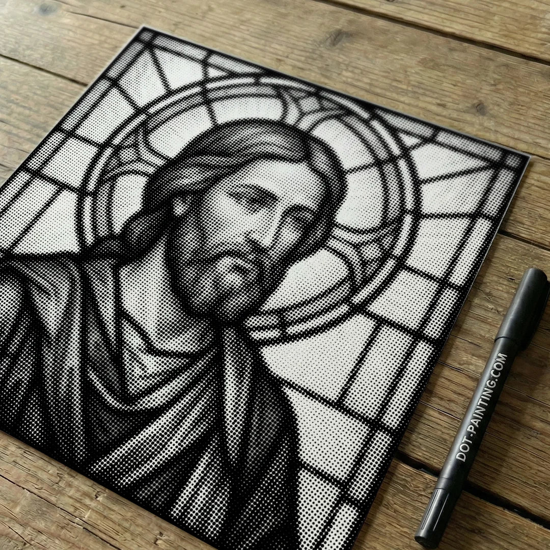 Peinture à points de Jésus