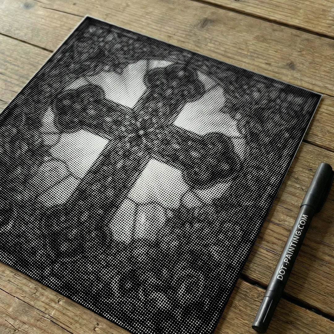 Peinture à points de croix en vitrail