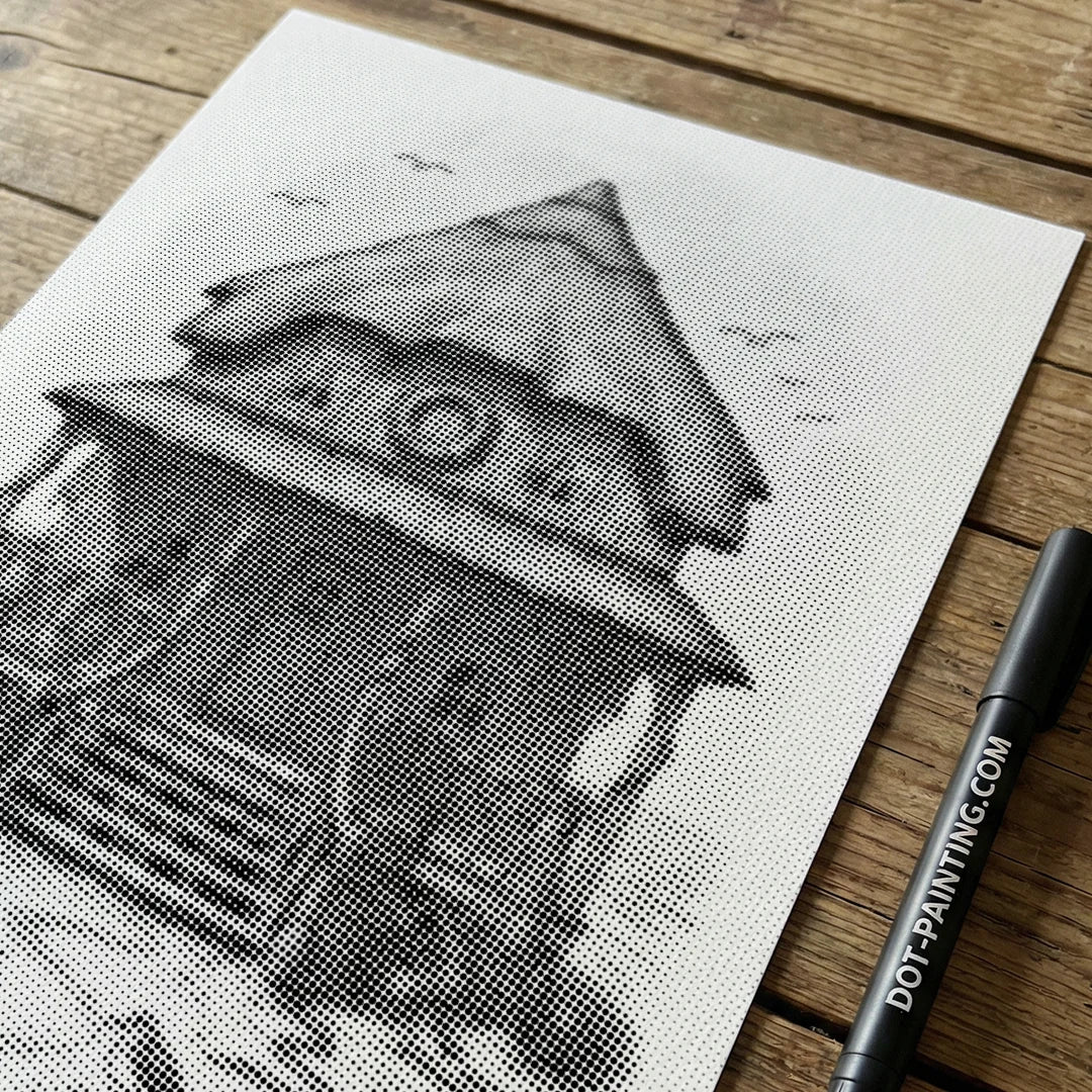 Peinture de point de chalet de plage