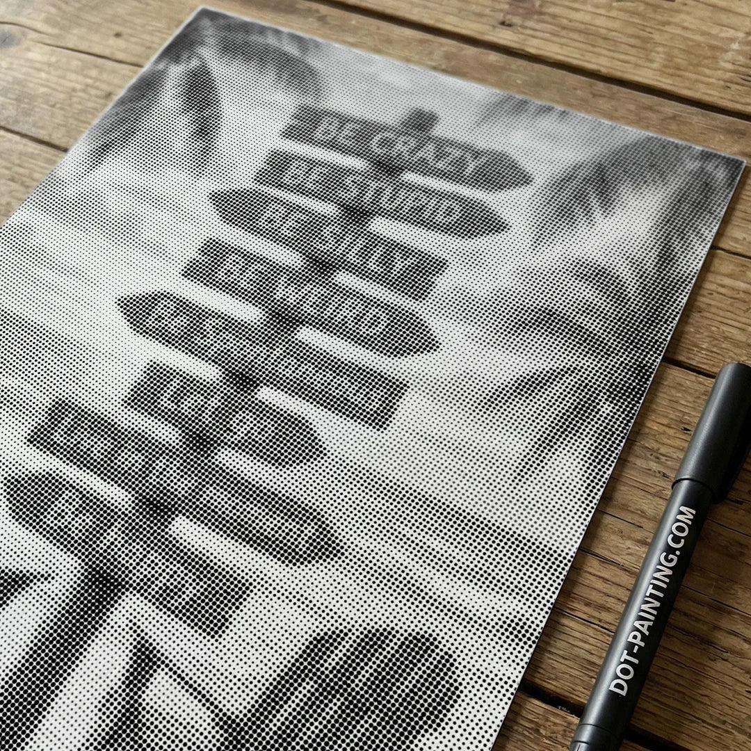 Peinture à points de panneaux de plage