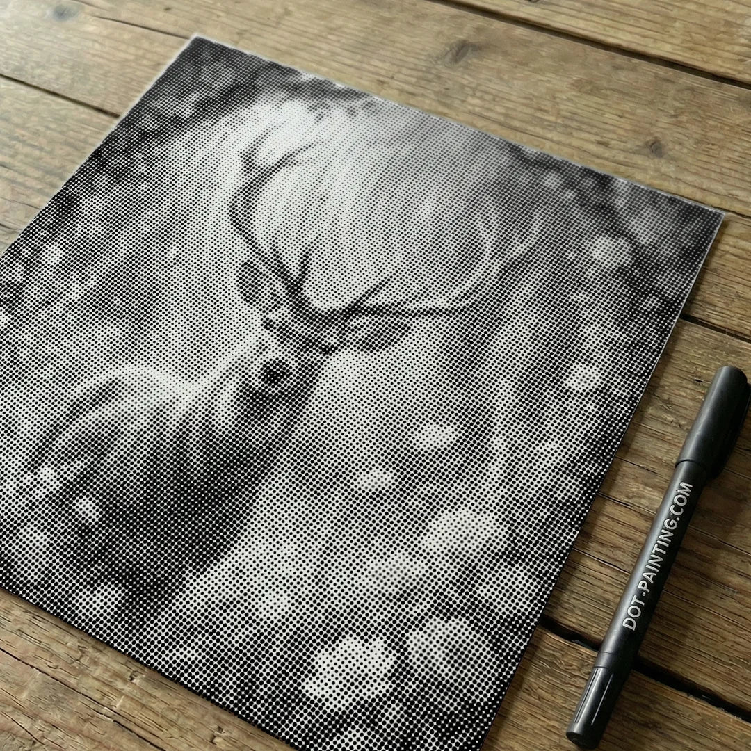 Peinture majestueuse à pois de cerf