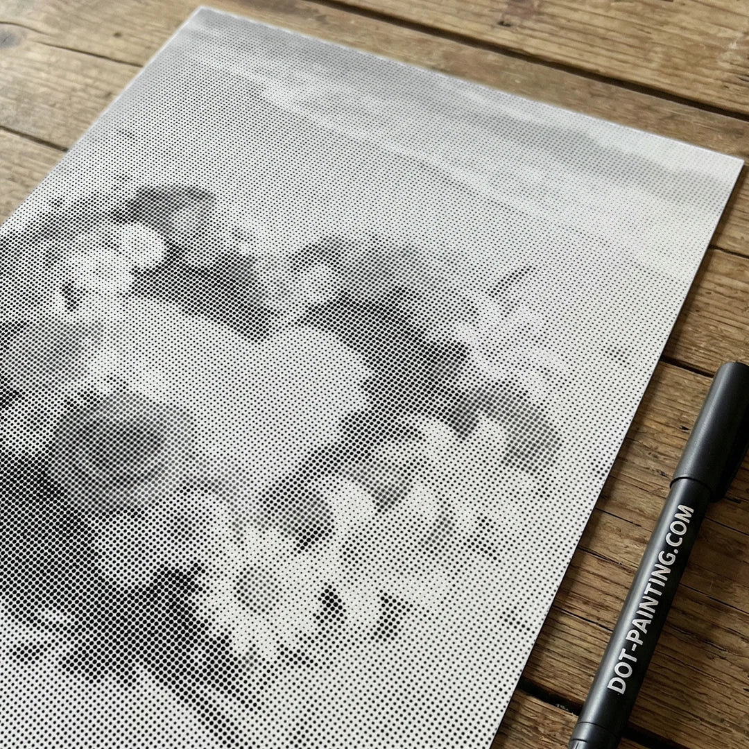 Dot Painting Fleurs sur le Rivage